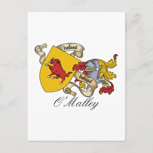 O'Malley Family Crest Briefkaart (Voorkant)