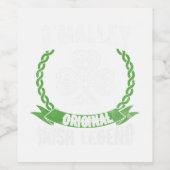 OMalley Naam Irish Legend Shamrock Green St. Patri Wijn Etiket (Enkel label)