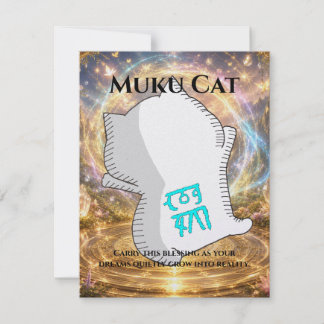 Omamori Card #004 – Muku Cat | Manifestation • Gro Kaart