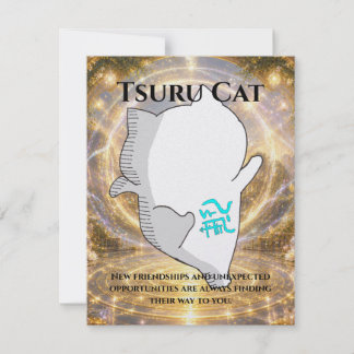 Omamori Card #006 – Tsuru Cat | Connection • Oppor Kaart
