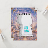 Omamori Card #010 – Yun Cat | Expression • Creativ Kaart (Voorkant / Achterkant in situ)