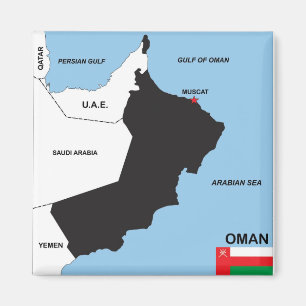 oman country politiek map district magneet