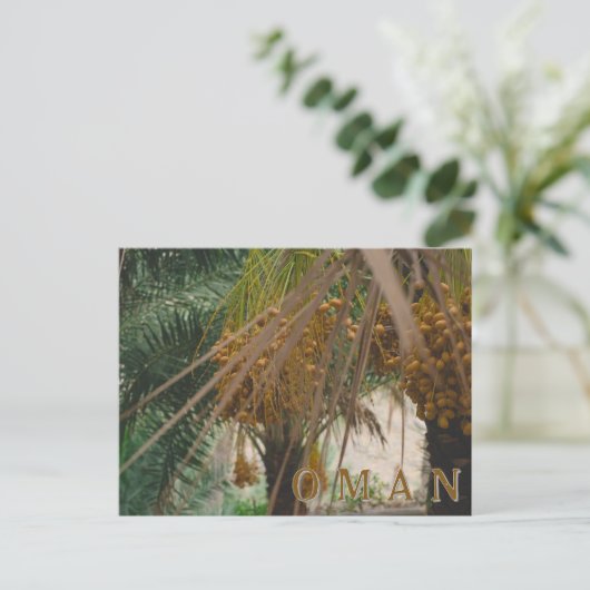 Oman dadelpalm briefkaart (Staand voorkant)