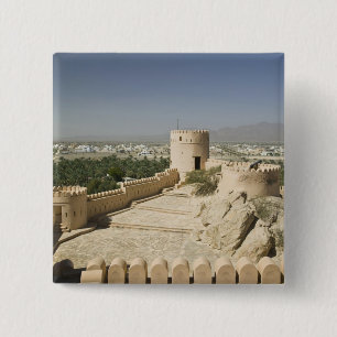 Oman, De Batinah-vlakte, Nakhal. Nakhal Fort, bij Vierkante Button 5,1 Cm