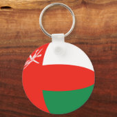Oman Fisheye Flag Sleutelhanger (Voorkant)