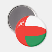 Oman Fisheye Vlag Magneet (Voorkant / Achterkant)