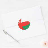 Oman Fisheye Vlag Sticker (Envelop)
