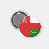 Oman flag & Asia - reis-/sportfans Magneet (Voorkant / Achterkant)