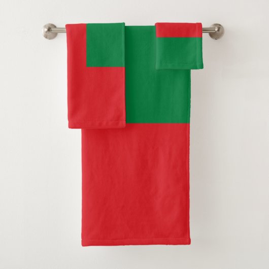 Oman Flag Bad Handdoek (Insitu)