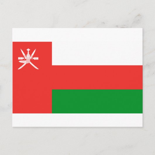 Oman Flag Briefkaart (Voorkant)