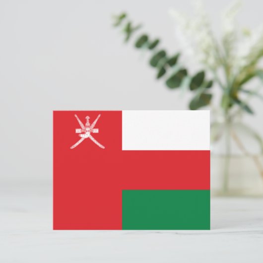 Oman Flag Briefkaart (Staand voorkant)
