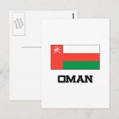 Oman Flag Briefkaart (Voorkant / Achterkant)