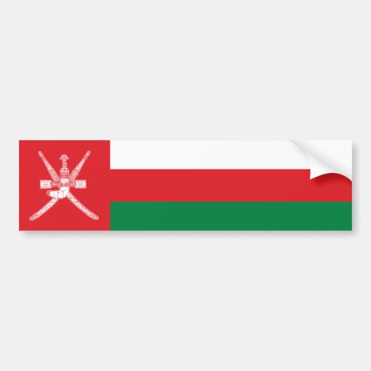 Oman Flag Bumpersticker (Voorkant)