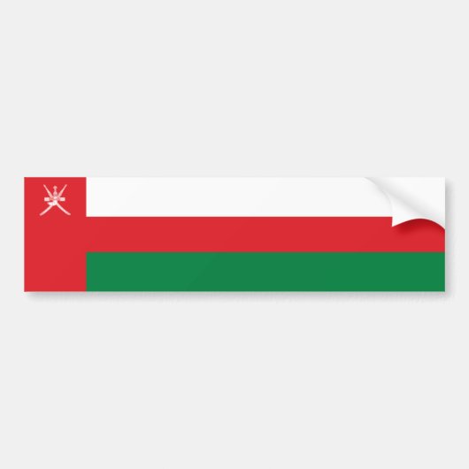 Oman Flag Bumpersticker (Voorkant)