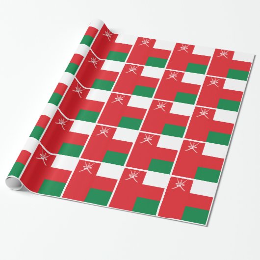 Oman Flag Cadeaupapier (Uitgerold)