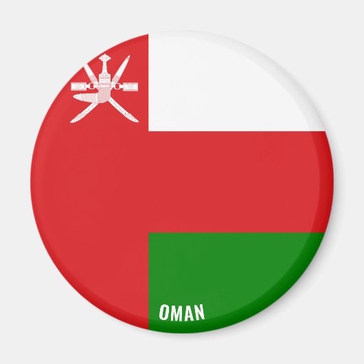 Oman Flag Charming Patriotic Magnet (Voorkant)