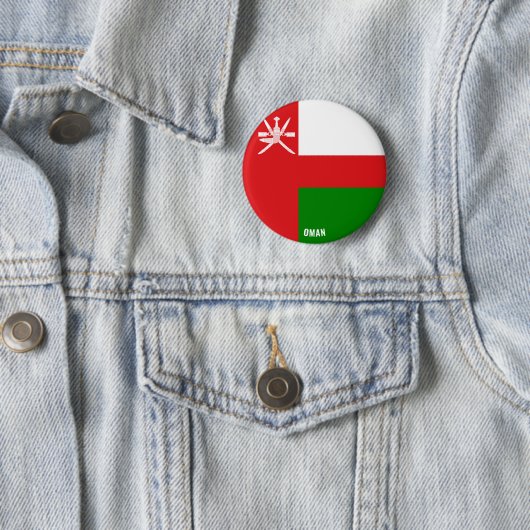 Oman Flag Charming Patriotic Ronde Button 5,7 Cm (In situ)