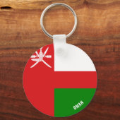 Oman Flag Charming Patriotic Sleutelhanger (Voorkant)