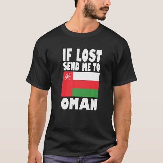 Oman Flag Design If lost send me to Oman Premium T-shirt (Voorkant)