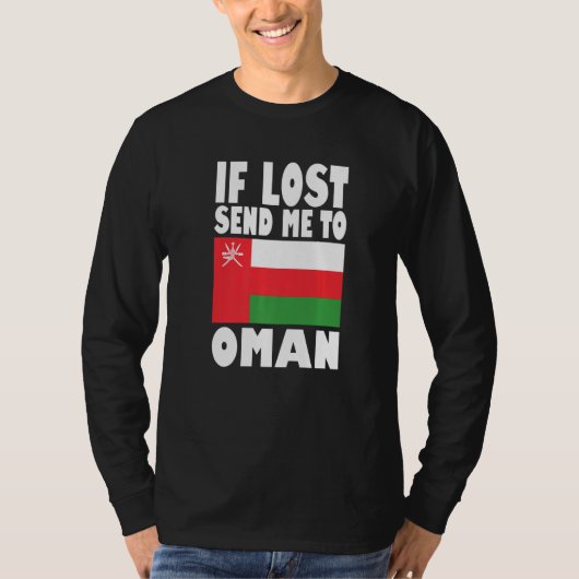 Oman Flag Design If lost send me to Oman Premium T-shirt (Voorkant)