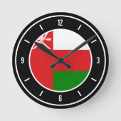 Oman Flag Elegant Ronde Klok (Voorkant)