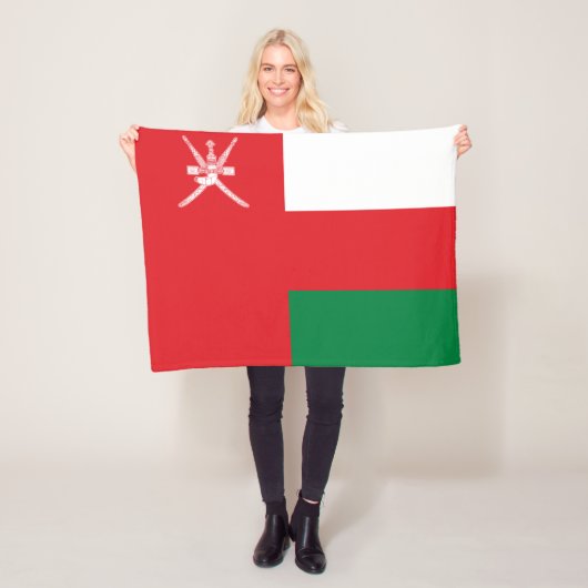 Oman Flag Fleece Deken (In situ)