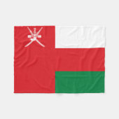 Oman Flag Fleece Deken (Voorkant (Horizontaal))