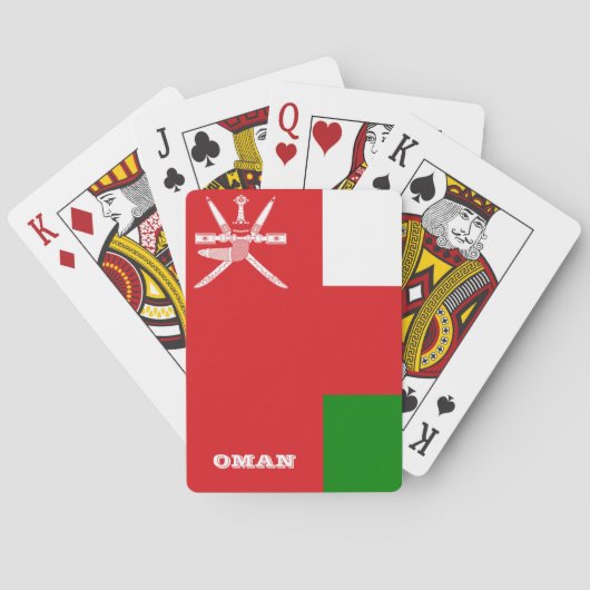 Oman Flag Games, Oman-speelkaarten Pokerkaarten (Achterkant)