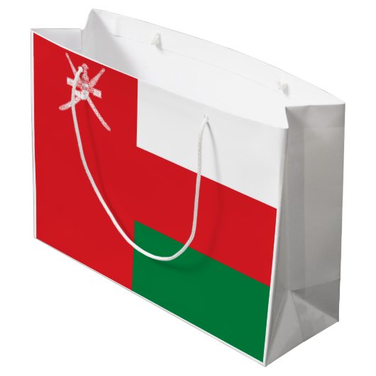 Oman Flag Groot Cadeauzakje (Achterkant Gekanteld)