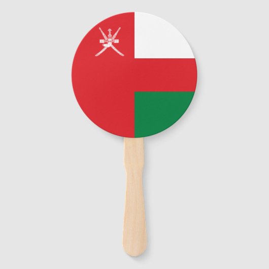 Oman Flag Handwaaier (Achterkant)