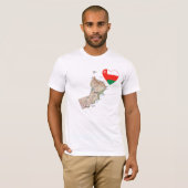 Oman Flag Hart en kaart T-shirt (Voorkant volledig)