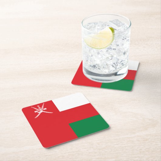 Oman Flag Kartonnen Onderzetters (Insitu)