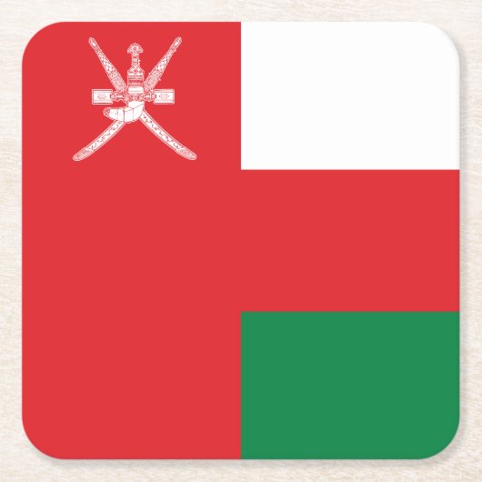 Oman Flag Kartonnen Onderzetters (Voorkant)
