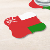 Oman Flag Kartonnen Onderzetters (Gekanteld)