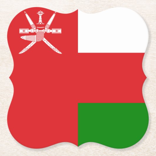 Oman Flag Kartonnen Onderzetters (Voorkant)