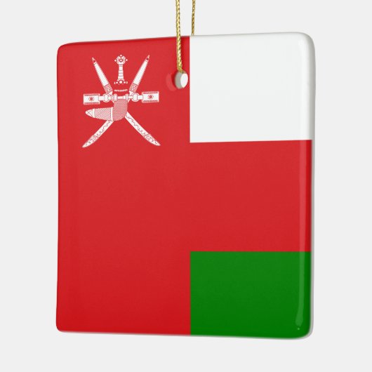Oman Flag Keramisch Ornament (Links)