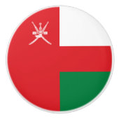 Oman Flag Keramische Knop (Voorkant)