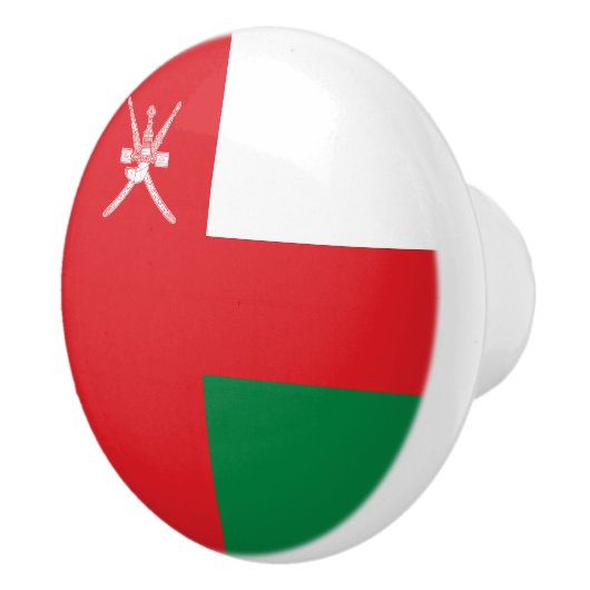 Oman Flag Keramische Knop (Rechts)