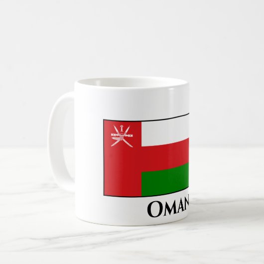 Oman Flag Koffiemok (Voorkant links)