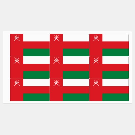 Oman Flag Labels (Vel)