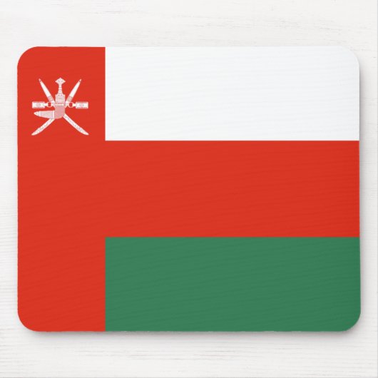 Oman Flag Mousepad Muismat (Voorkant)