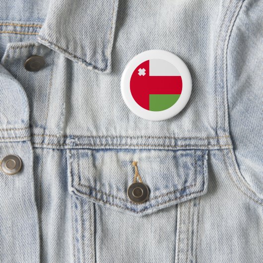 Oman Flag Ronde Button 5,7 Cm (In situ)