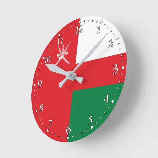 Oman Flag Ronde Klok (Hoek)