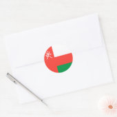 Oman Flag Ronde Sticker (Envelop)