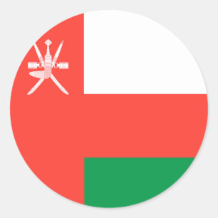 Oman Flag Ronde Sticker