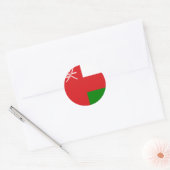 Oman Flag Ronde Sticker (Envelop)
