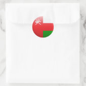Oman Flag Ronde Sticker (Tas)