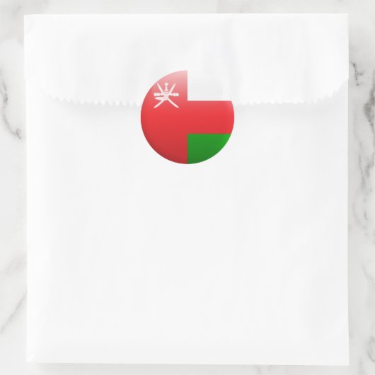Oman Flag Ronde Sticker (Tas)
