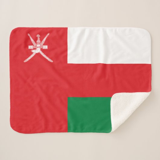 Oman Flag Sherpa Deken (Voorkant (horizontaal))