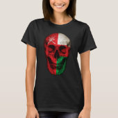Oman Flag Skull Omani Roots Proud Patriotic T-shirt (Voorkant)